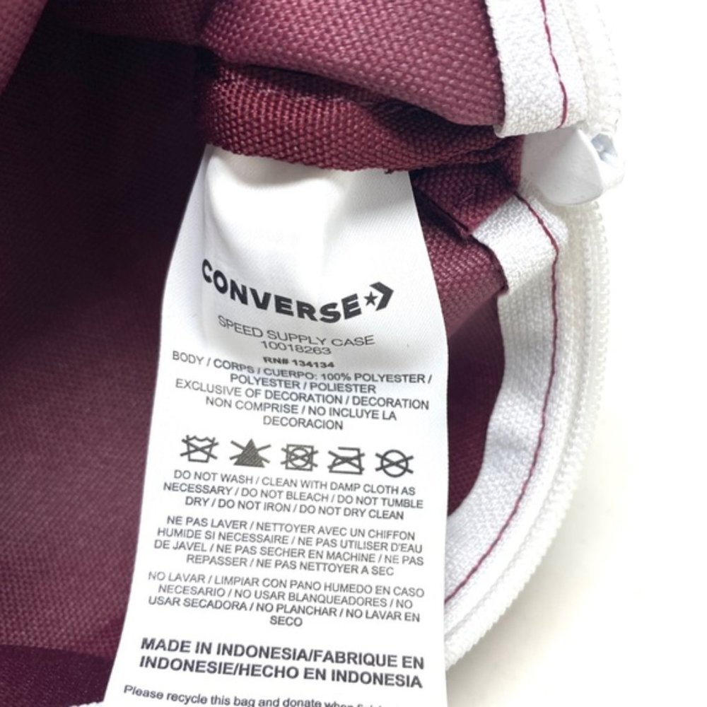 🎒SCHOOL SALE🎒Converse Speed Supply Pencil Pouch Burgundy Bag 10018263-A02 523 - Picture 7 of 7